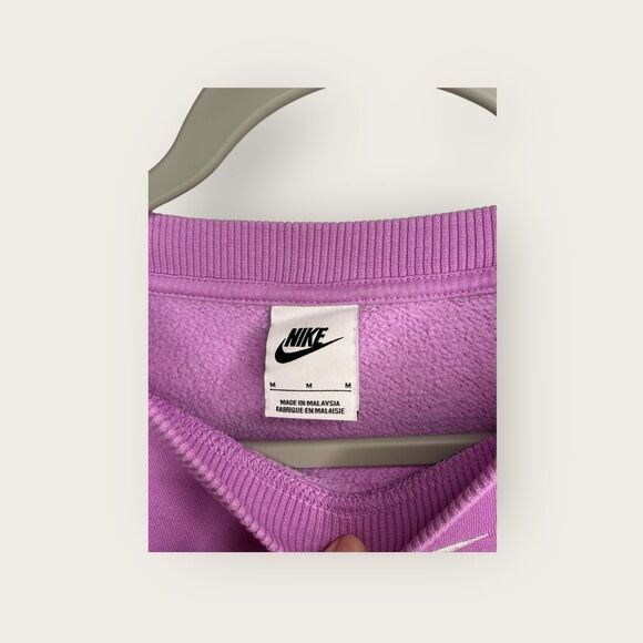 Nike Collection Fleece Oversized Crew Neck Sweatshirt in Purple Size Medium - Picture 7 of 8